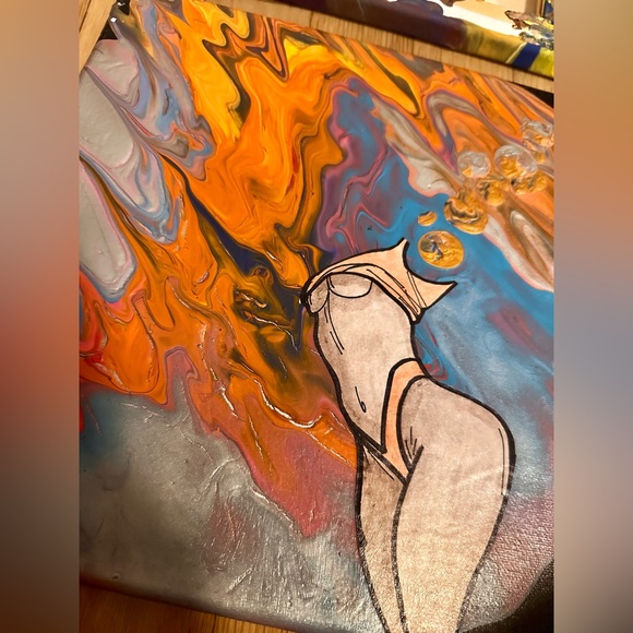 10x10 Original Painting on Stretched Canvas - Picture 7 of 7